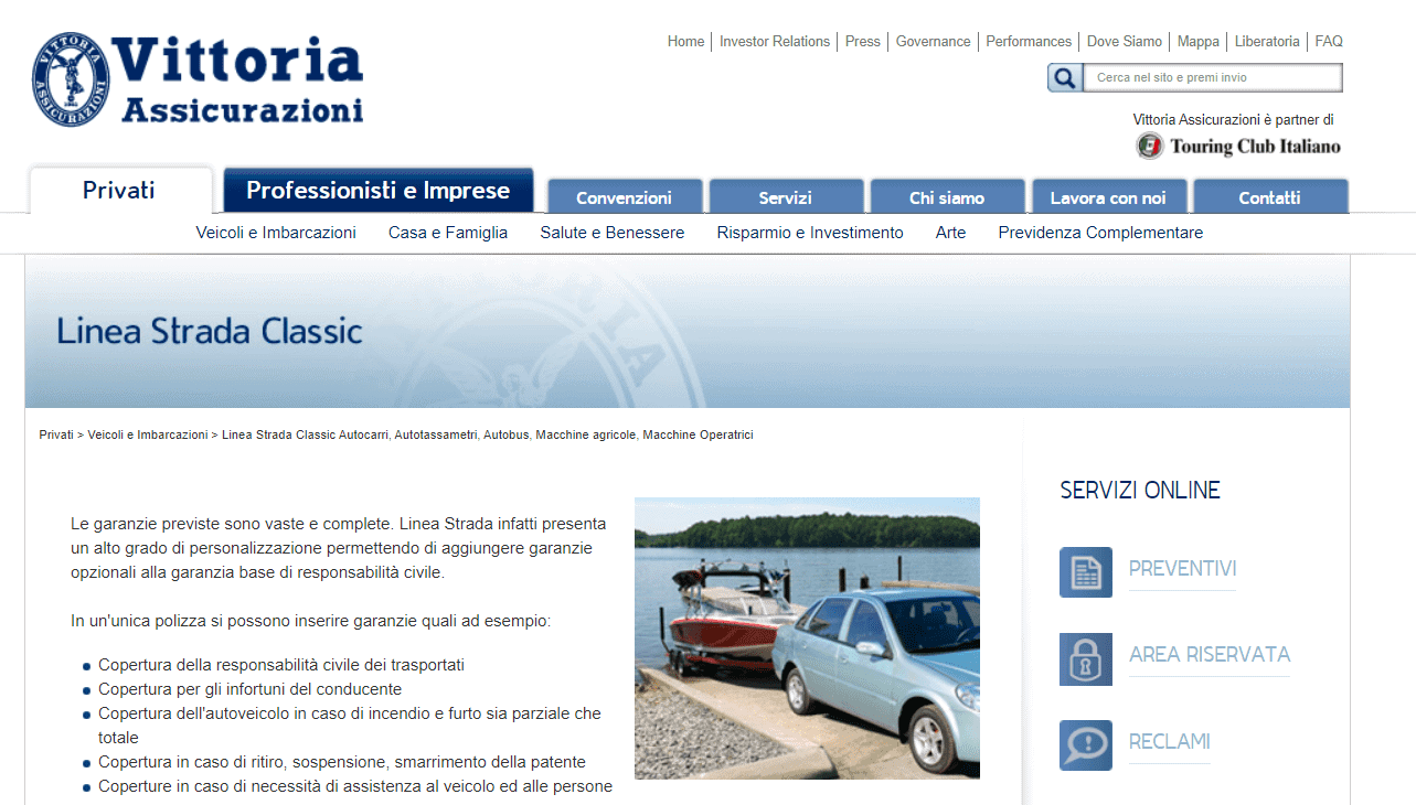 assicurazione autocarro vittoria