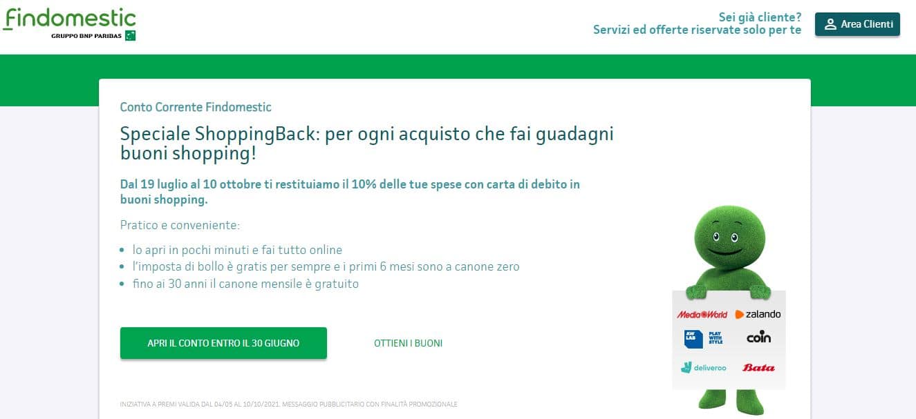 Conto corrente Findomestic