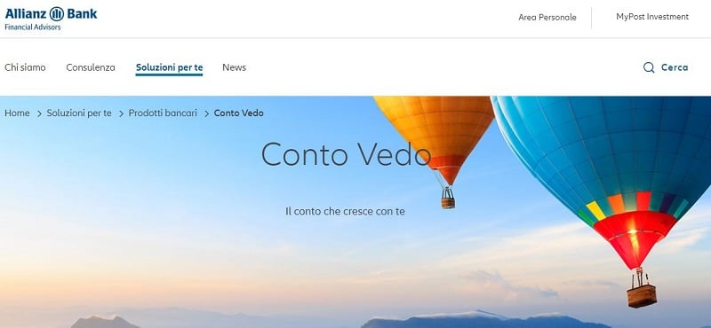 Conto corrente allianz vedo