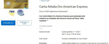 American Express Alitalia Oro