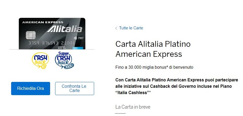 American Express Alitalia Platino