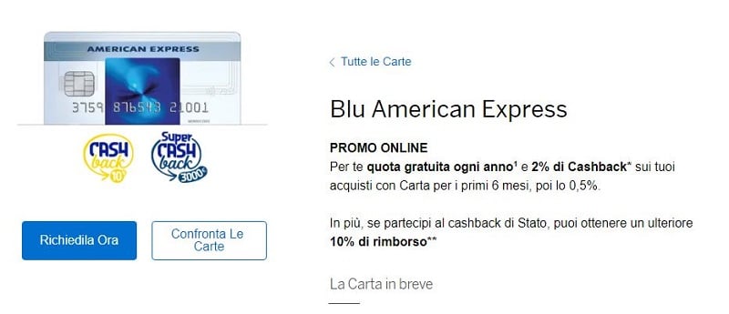 American Express Blu Carta