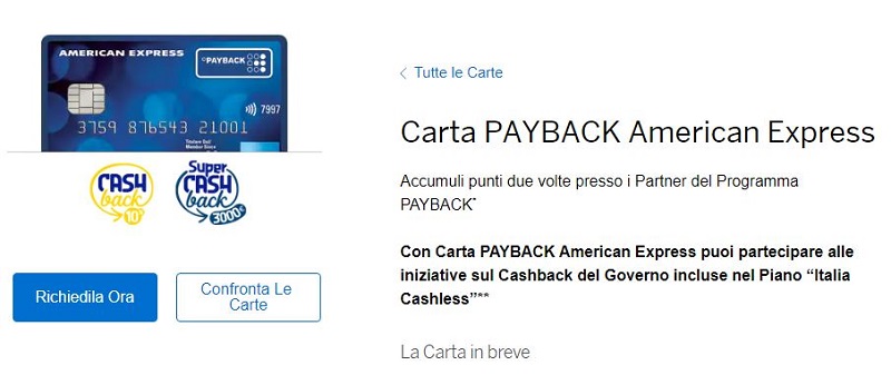 American Express Payback Carta