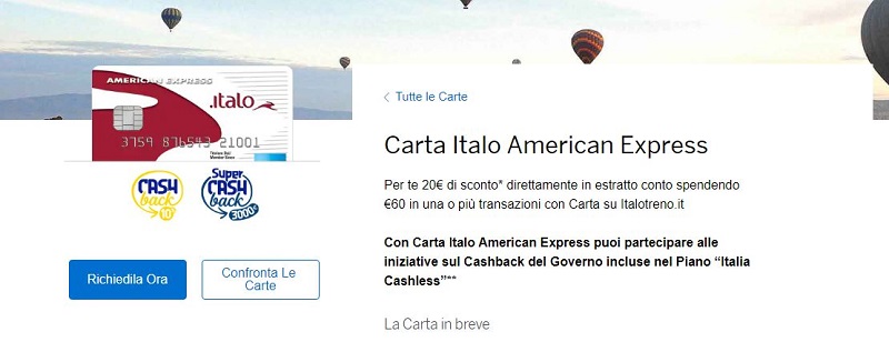 Carta Italo American Express