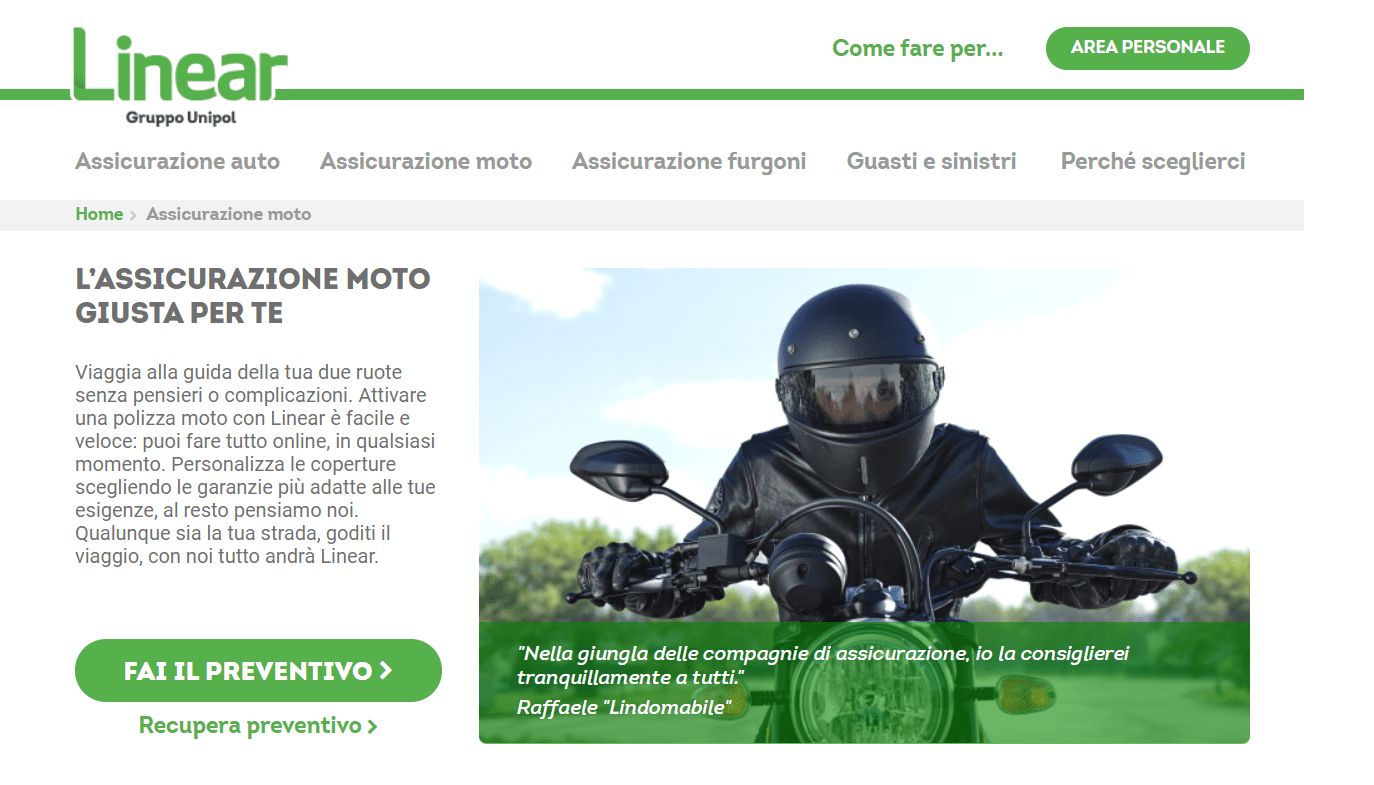 assicurazione linear moto