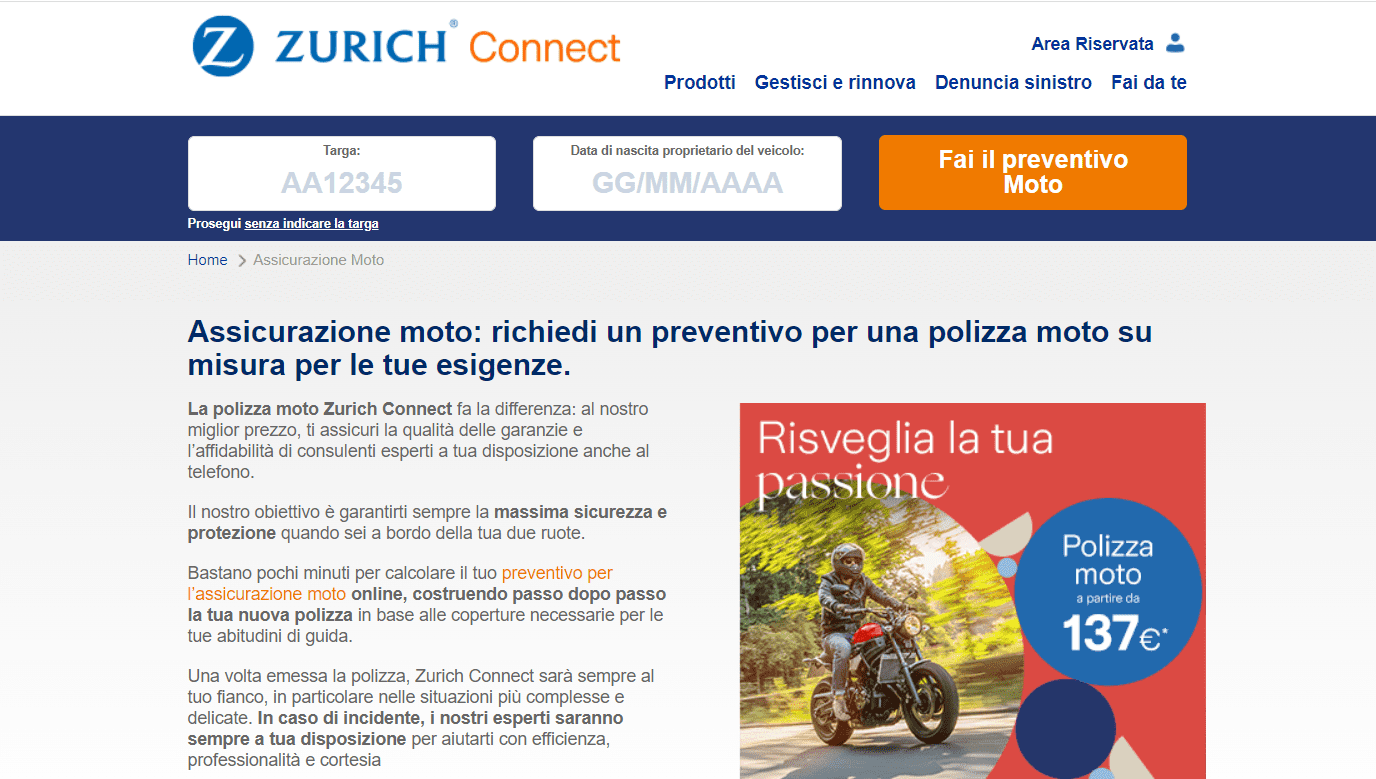 assicurazione moto zurich